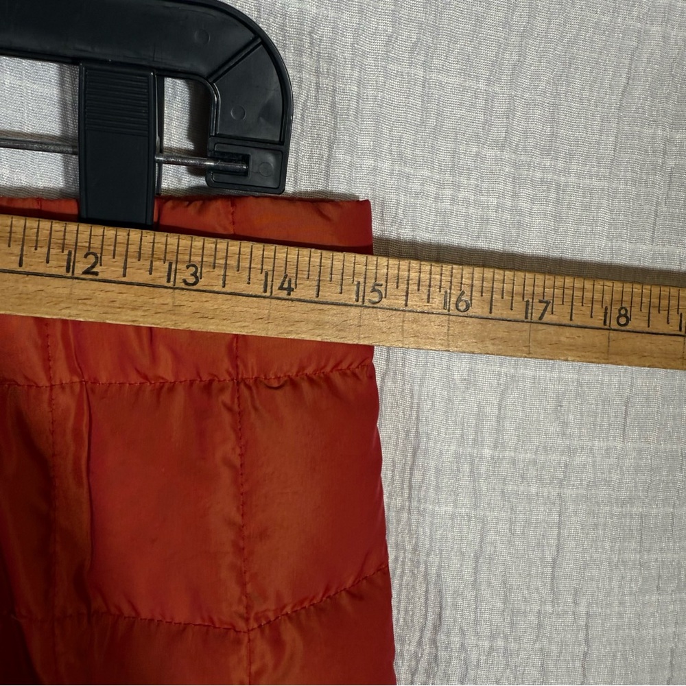 Post Card Quilted‎ Puffer Midi Skirt Rust Red Down Fill Size 10 - Picture 6 of 14